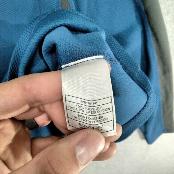 Nike FitDry Pullover Shirt Mens Sz M Blue ACG 1/4 Zip Long Sleeve Hiking Outdoor - Picture 8 of 12